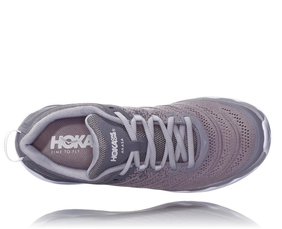 Hoka One One Hardloopschoenen Dames - Akasa - Grijs - PB3897240